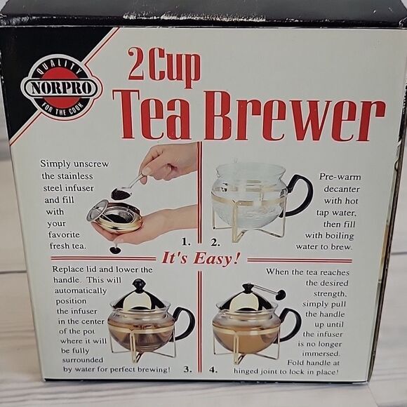 Norpro 2 cup tea brewer with infuser lift handle. Like new - Picture 6 of 7